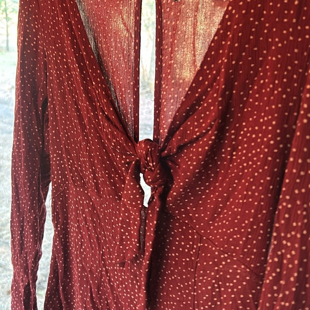 Red Polka Dot Long Sleeve Romper